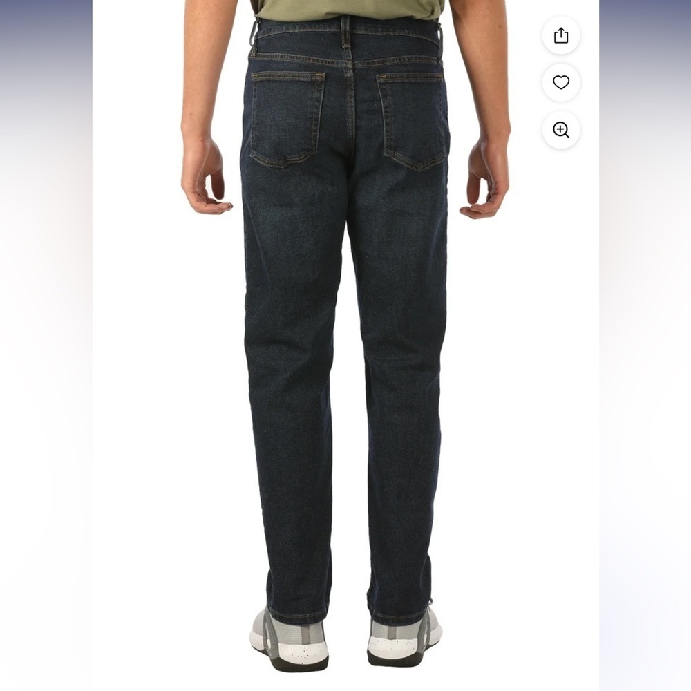 George Men's Dark Wash relaxed straight leg denim jean - Picture 3 of 6